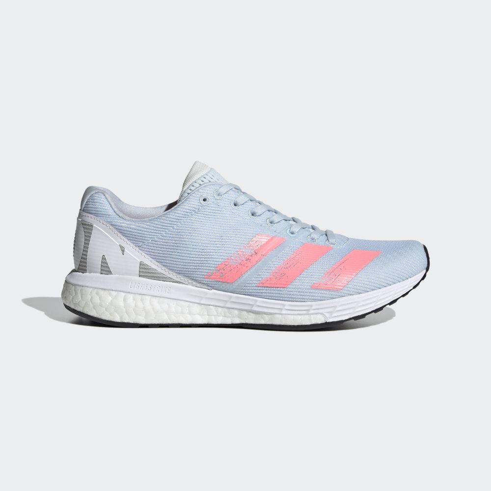 Adidasi Alergare Adidas Adizero Boston 8 Dama Romania - Rosii Deschis/Albi EG1171